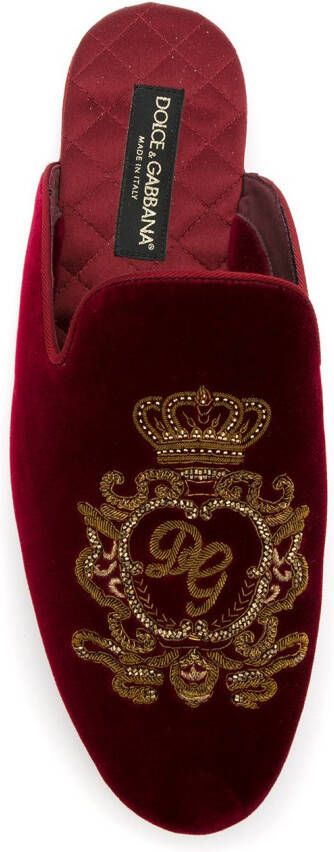 Dolce & Gabbana Sneakers met geborduurd logo Rood