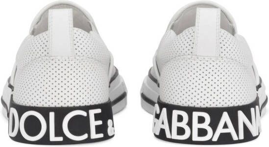 Dolce & Gabbana Custom 2.Zero geperforeerde slip-on sneakers Wit