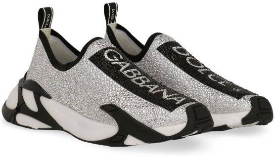 Dolce & Gabbana Fast sneakers verfraaid met stras Wit