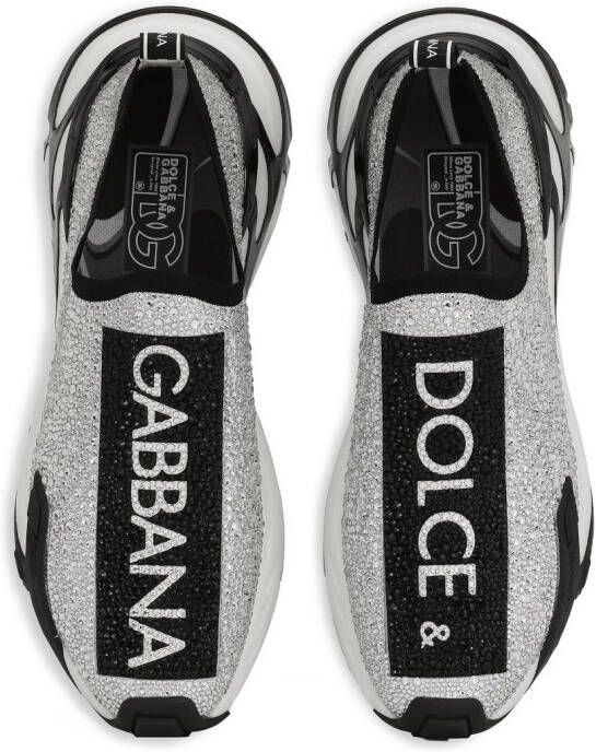 Dolce & Gabbana Fast sneakers verfraaid met stras Wit