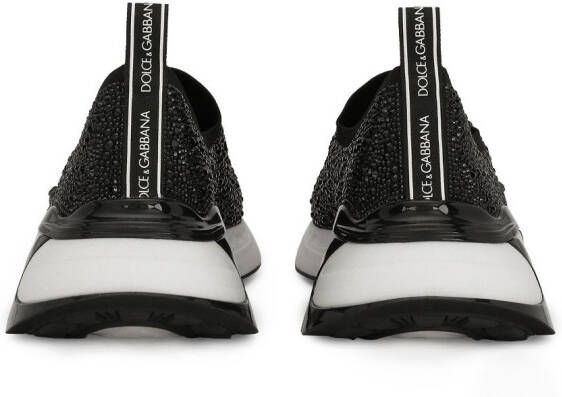 Dolce & Gabbana Fast sneakers verfraaid met stras Zwart