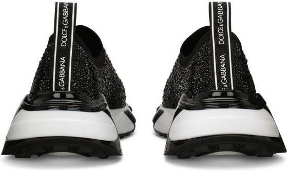 Dolce & Gabbana Fast sneakers verfraaid met stras Zwart