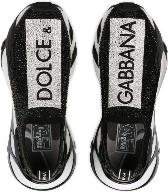 Dolce & Gabbana Fast sneakers verfraaid met stras Zwart