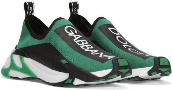 Dolce & Gabbana Fast mesh sneakers Groen