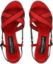 Dolce & Gabbana 105mm sandalen met gekruiste bandjes Rood - Thumbnail 4