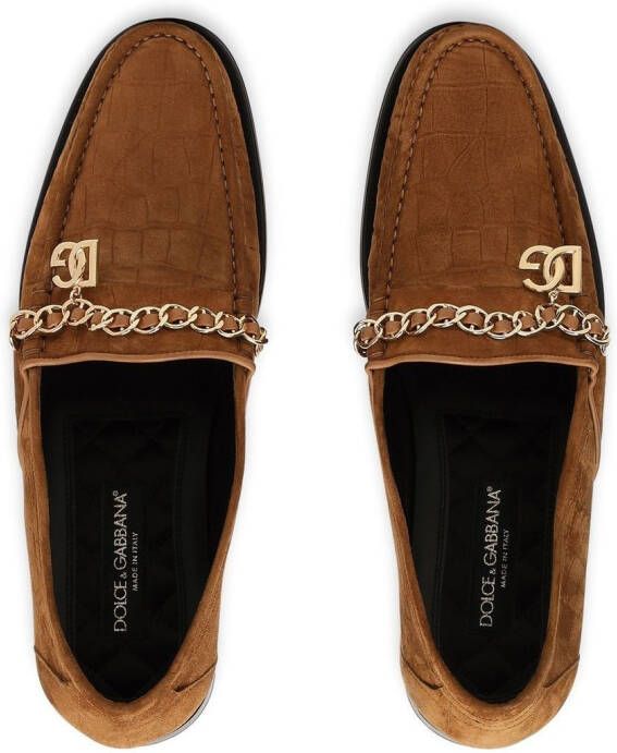 Dolce & Gabbana Visconti suède loafers Bruin