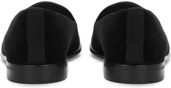 Dolce & Gabbana Classic fluwelen slippers Zwart