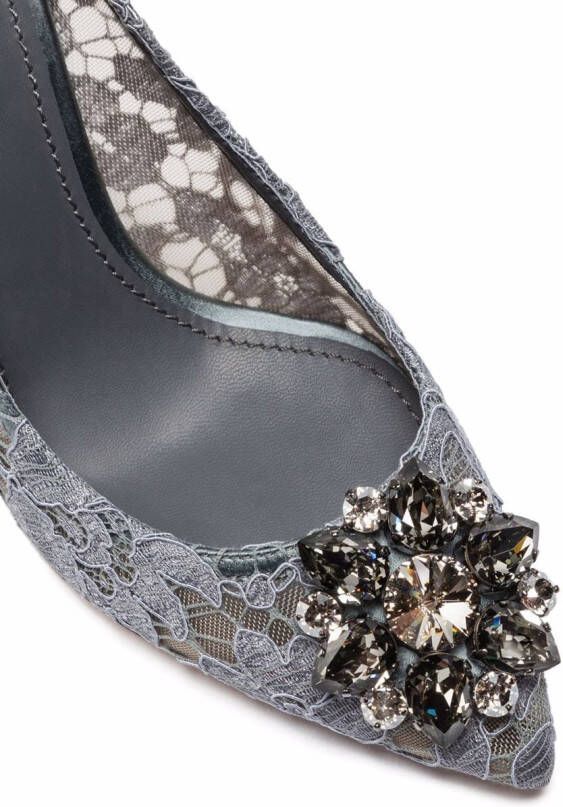 Dolce & Gabbana Taormina pumps met kristal Grijs