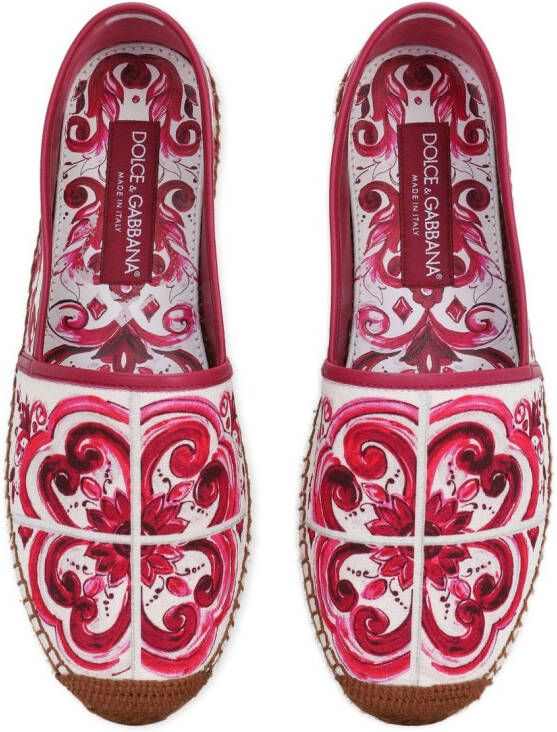 Dolce & Gabbana Espadrilles met print Wit