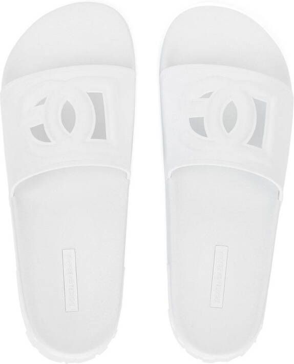 Dolce & Gabbana Uitgesneden slippers Wit