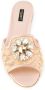 Dolce & Gabbana Rainbow sandalen met broche Beige - Thumbnail 4