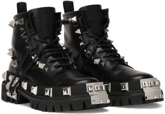 Dolce & Gabbana Veterlaarzen met studs Zwart