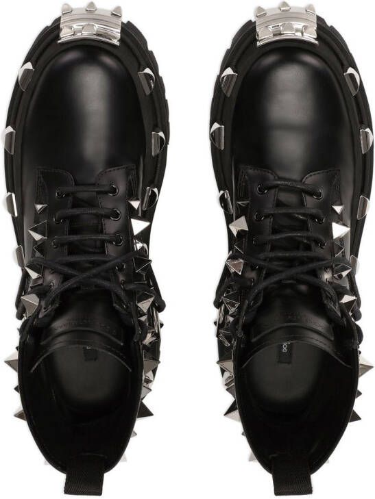 Dolce & Gabbana Veterlaarzen met studs Zwart