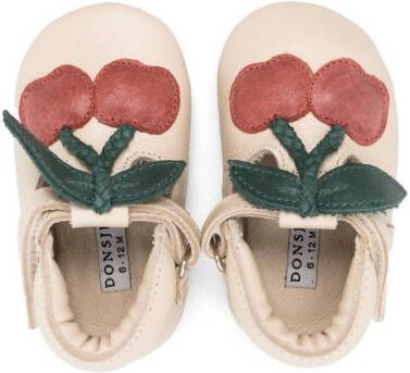 Donsje Babyschoenen met kersenpatch Beige