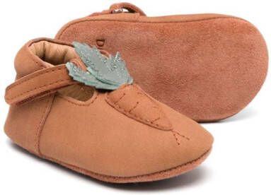 Donsje Figili suède babyschoentjes Bruin
