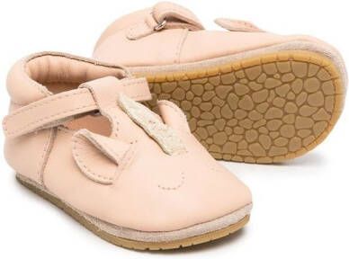 Donsje Leren ballerina's Beige