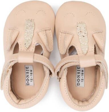 Donsje Leren ballerina's Beige