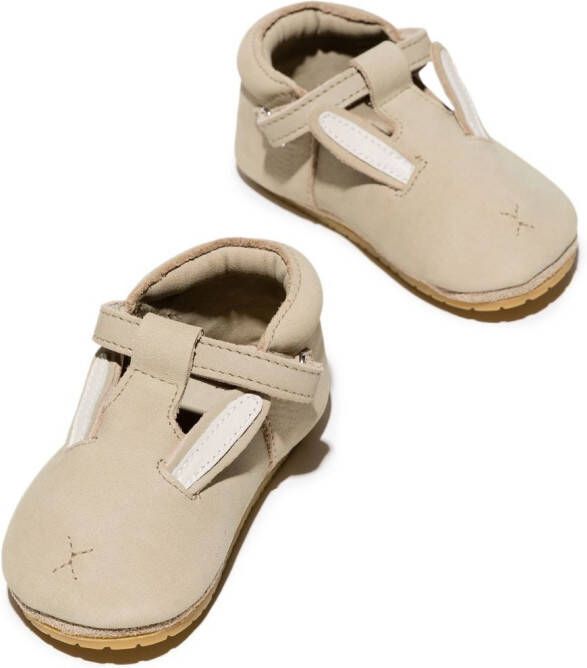 Donsje Pumps met konijnprint Beige