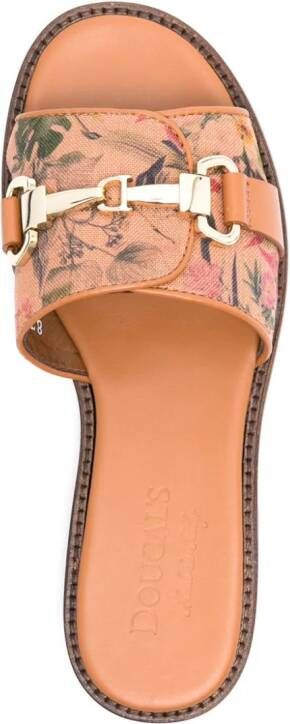 Doucal's Allori sandalen met bloemenprint Bruin