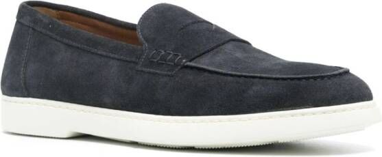 Doucal's Suède loafers met ronde neus Blauw