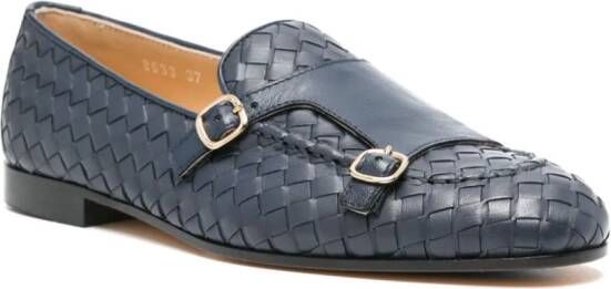 Doucal's Geweven leren loafers Blauw