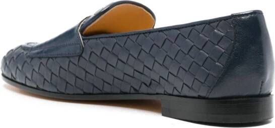Doucal's Geweven leren loafers Blauw