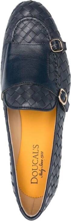 Doucal's Geweven leren loafers Blauw