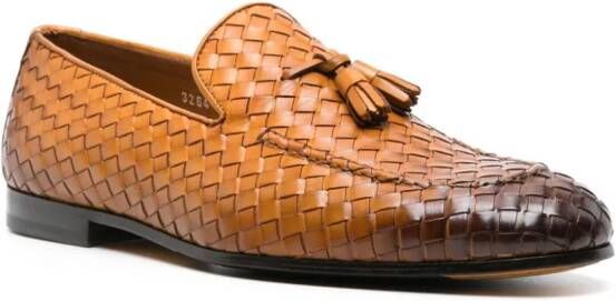 Doucal's Geweven leren loafers Bruin