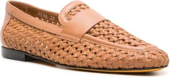 Doucal's Geweven leren loafers Bruin