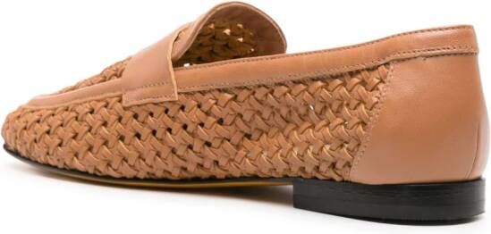 Doucal's Geweven leren loafers Bruin