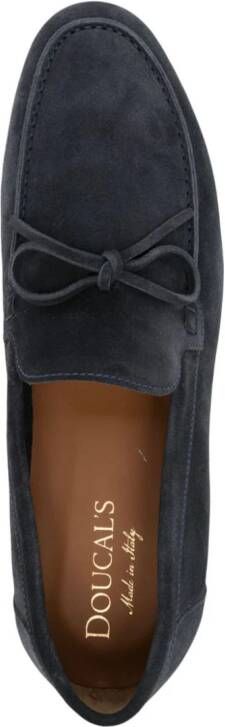 Doucal's Suède loafers met veters Blauw