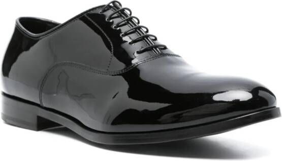 Doucal's Lakleren Oxford schoenen Zwart