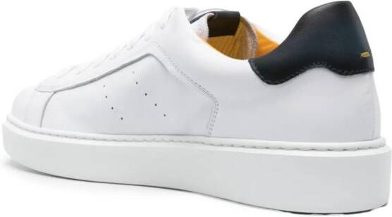 Doucal's Leren sneakers met plateauzool Wit