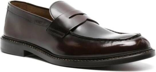 Doucal's Leren loafers Bruin