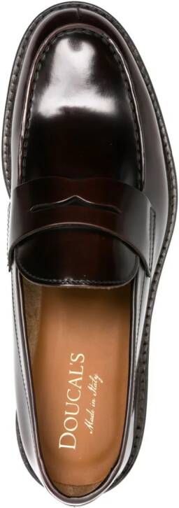 Doucal's Leren loafers Bruin