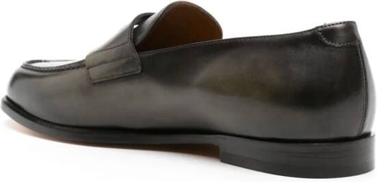 Doucal's penny-slot leather loafers Groen