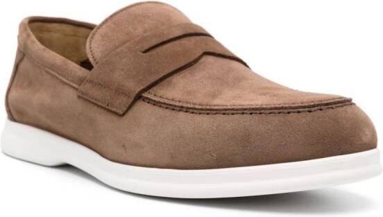 Doucal's Loafers met rubberen zool Bruin