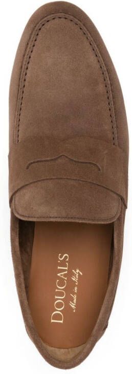 Doucal's Loafers met rubberen zool Bruin