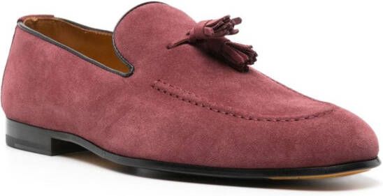 Doucal's Suède loafers met kwastje Rood