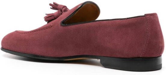 Doucal's Suède loafers met kwastje Rood