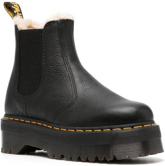 Dr. Martens 2976 Quad enkellaarzen met plateauzool Zwart