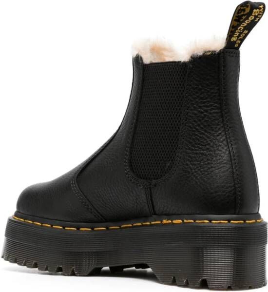 Dr. Martens 2976 Quad enkellaarzen met plateauzool Zwart