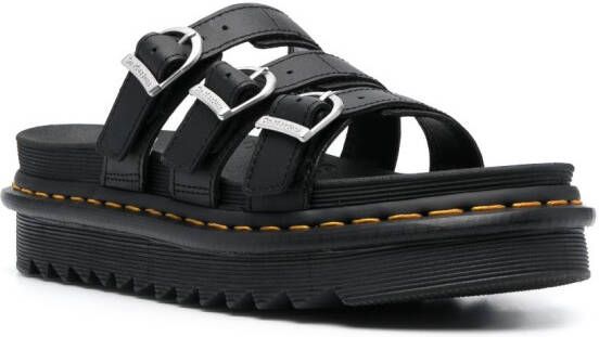Dr. Martens Sandalen verfraaid met gesp Zwart