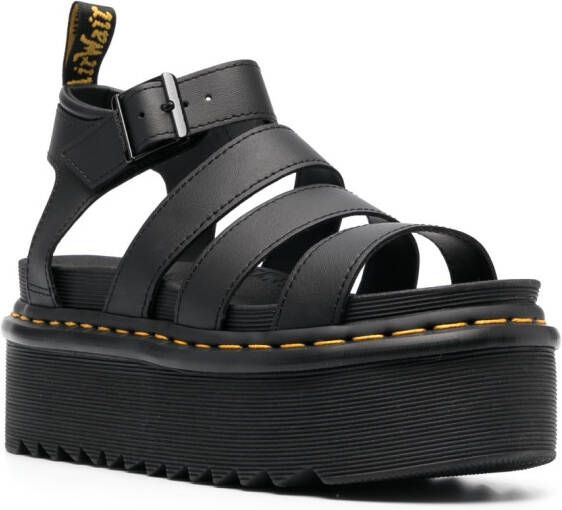 Dr. Martens Sandalen met plateauzool Zwart