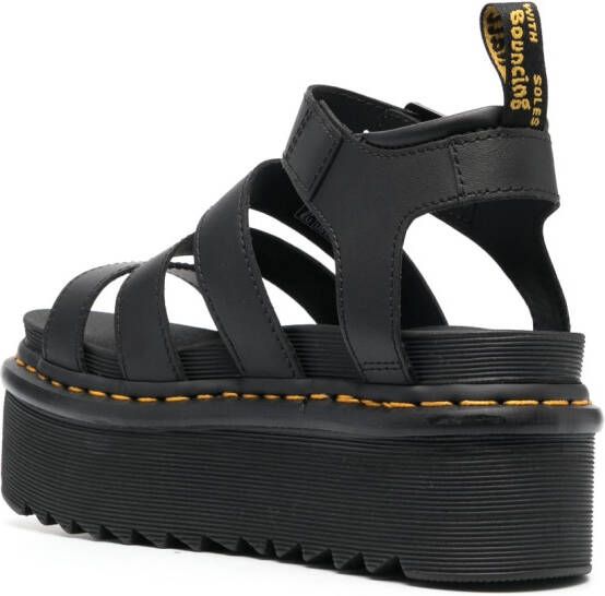 Dr. Martens Sandalen met plateauzool Zwart