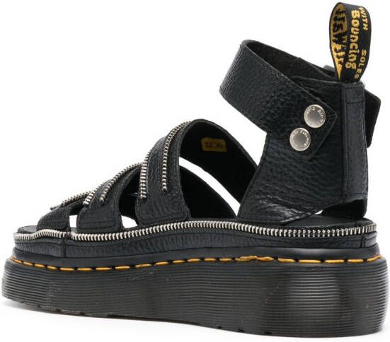 Dr. Martens Clarissa lI Quad HDW leren sandalen Zwart