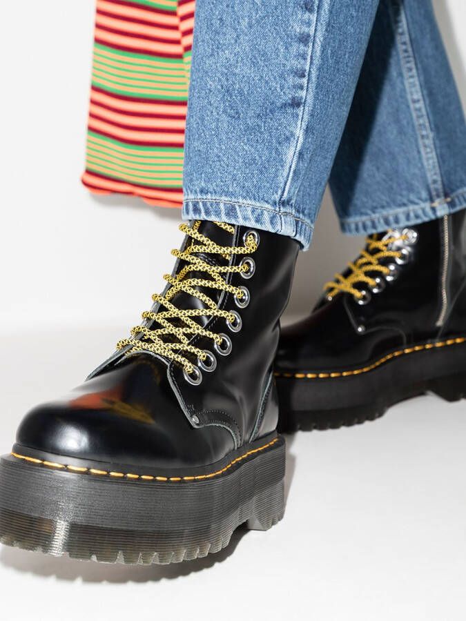 Dr. Martens Jadon laarzen met plateauzool Zwart