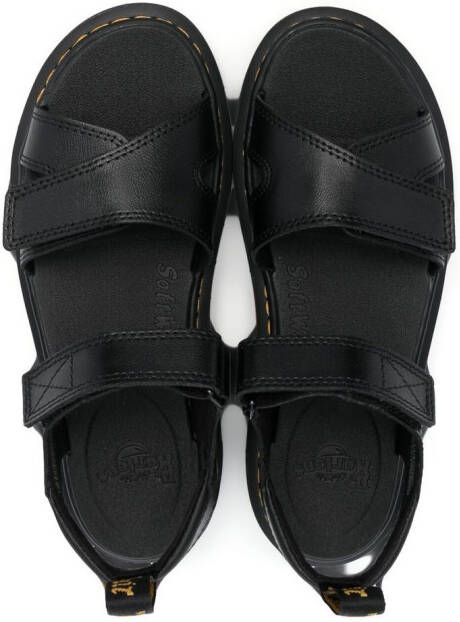 Dr. Martens Kids Vossie sandalen met dubbele bandjes Zwart