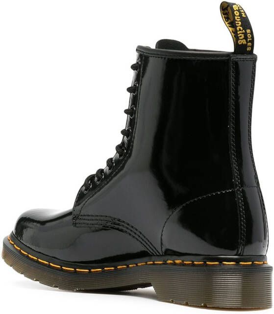 Dr. Martens Leren combat boots Zwart