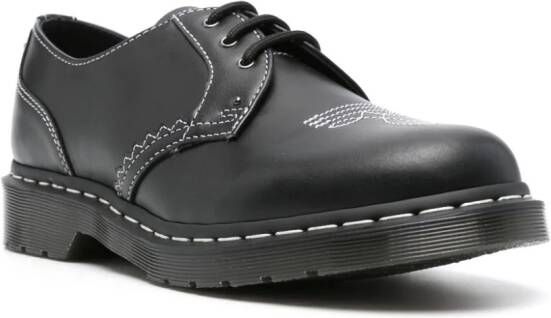 Dr. Martens Leren derby schoenen met contrasterend stiksel Zwart